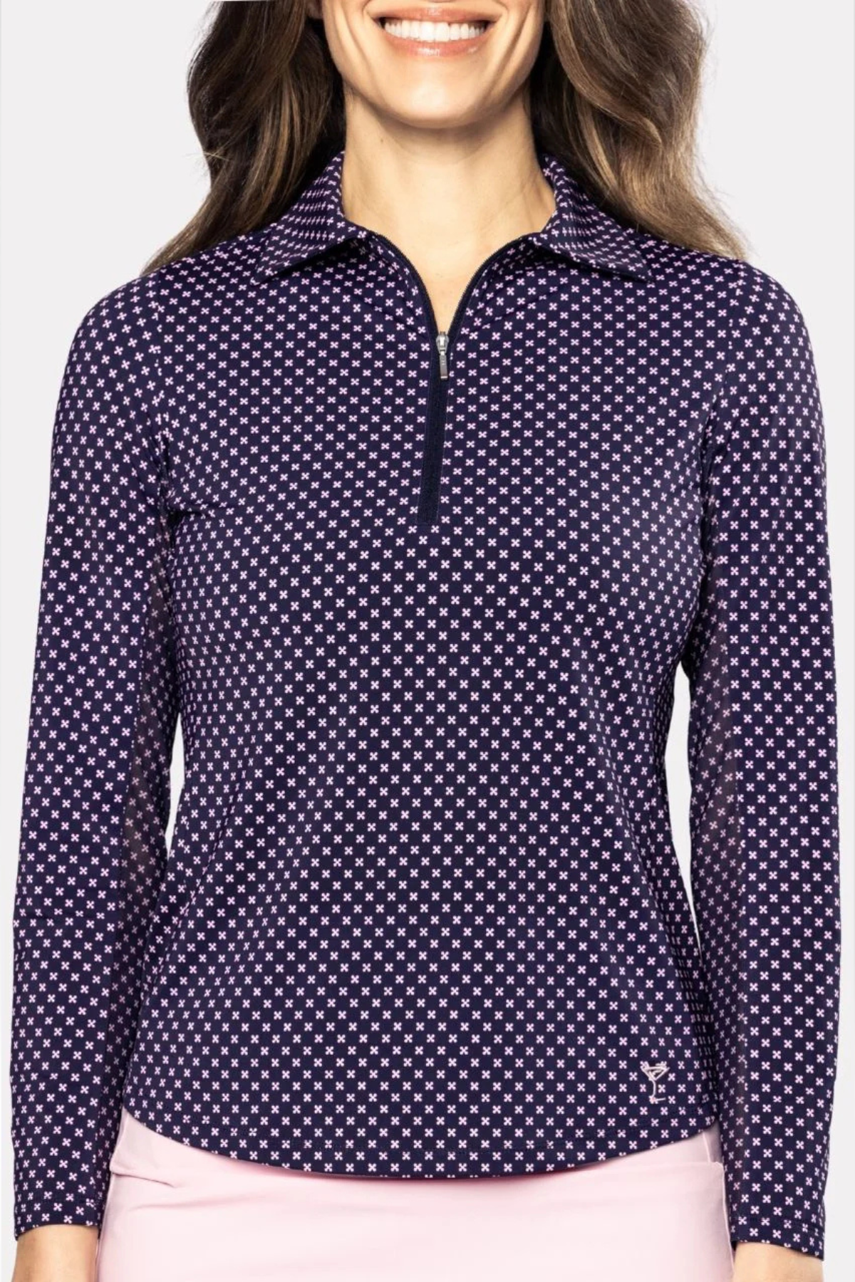 Golftini Long Sleeve Cool Girl Mock Polo