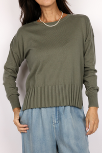 J.Society Ribbed Bottom Crew Sweater