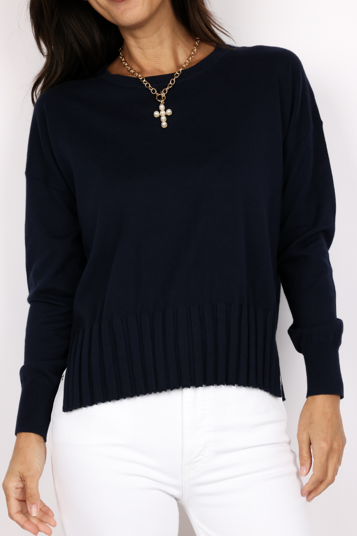 J.Society Ribbed Bottom Crew Sweater