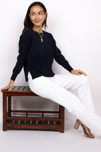 J.Society Ribbed Bottom Crew Sweater