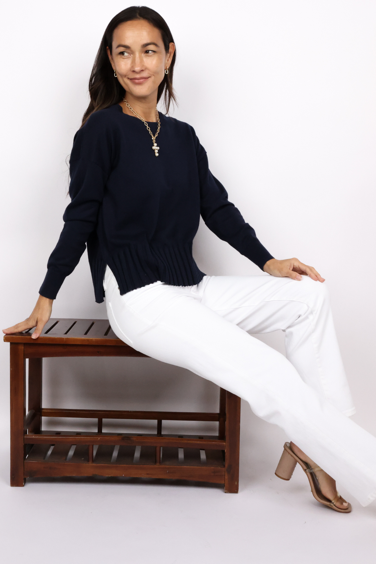 J.Society Ribbed Bottom Crew Sweater