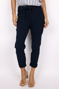 Solid Crinkle Drawstring Jogger