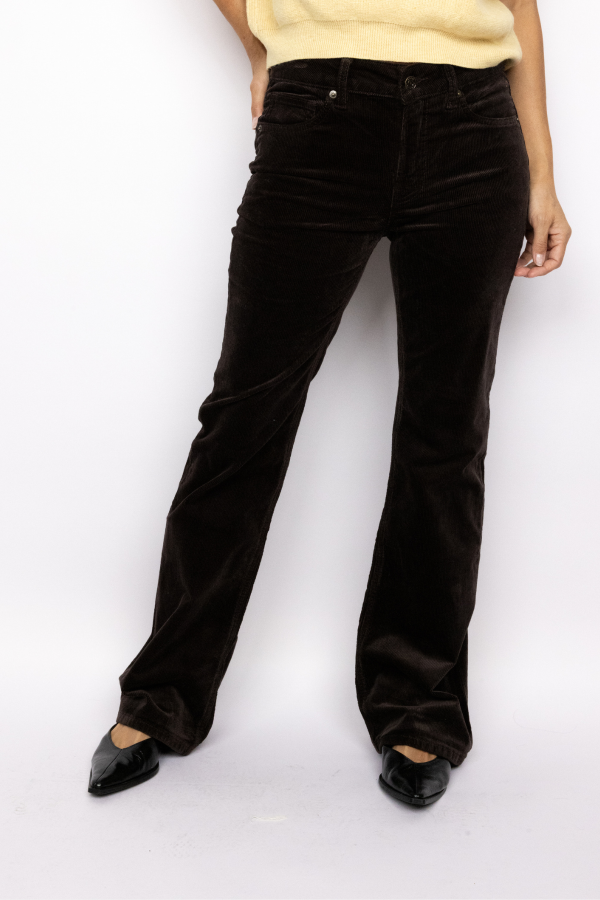 Good American Good Low Rise Bootcut Corduroy Pants