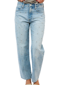 Pistola Lexi Mid Rise Bowed Straight Jeans