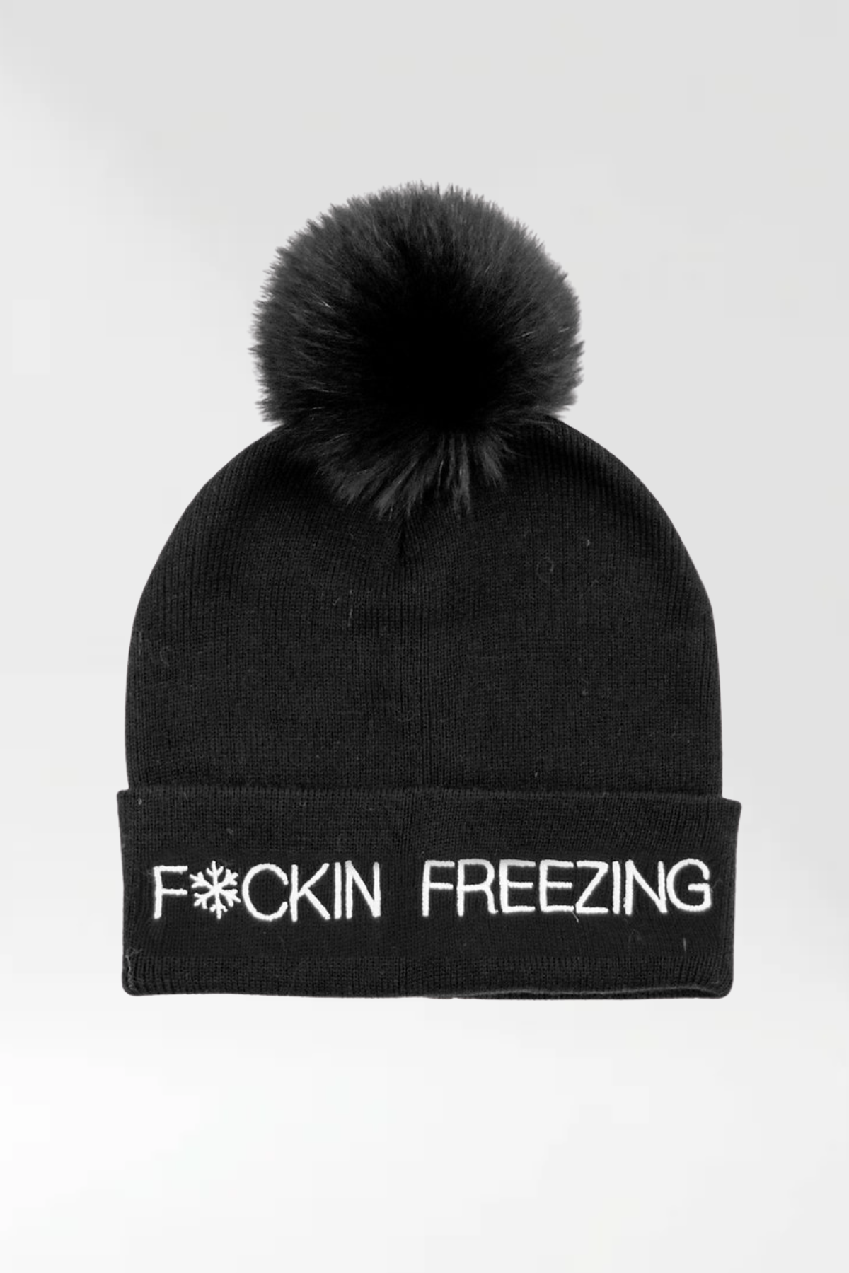 Embroidered F*cking Freezing Beanie