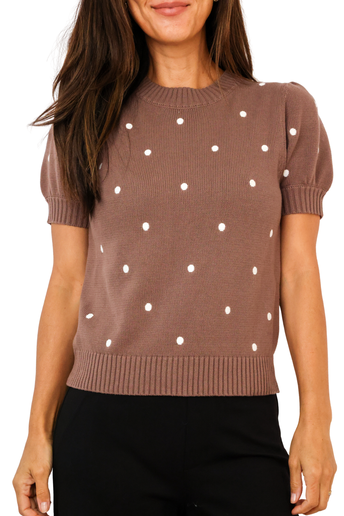 Puff Short Sleeve Sweater Top