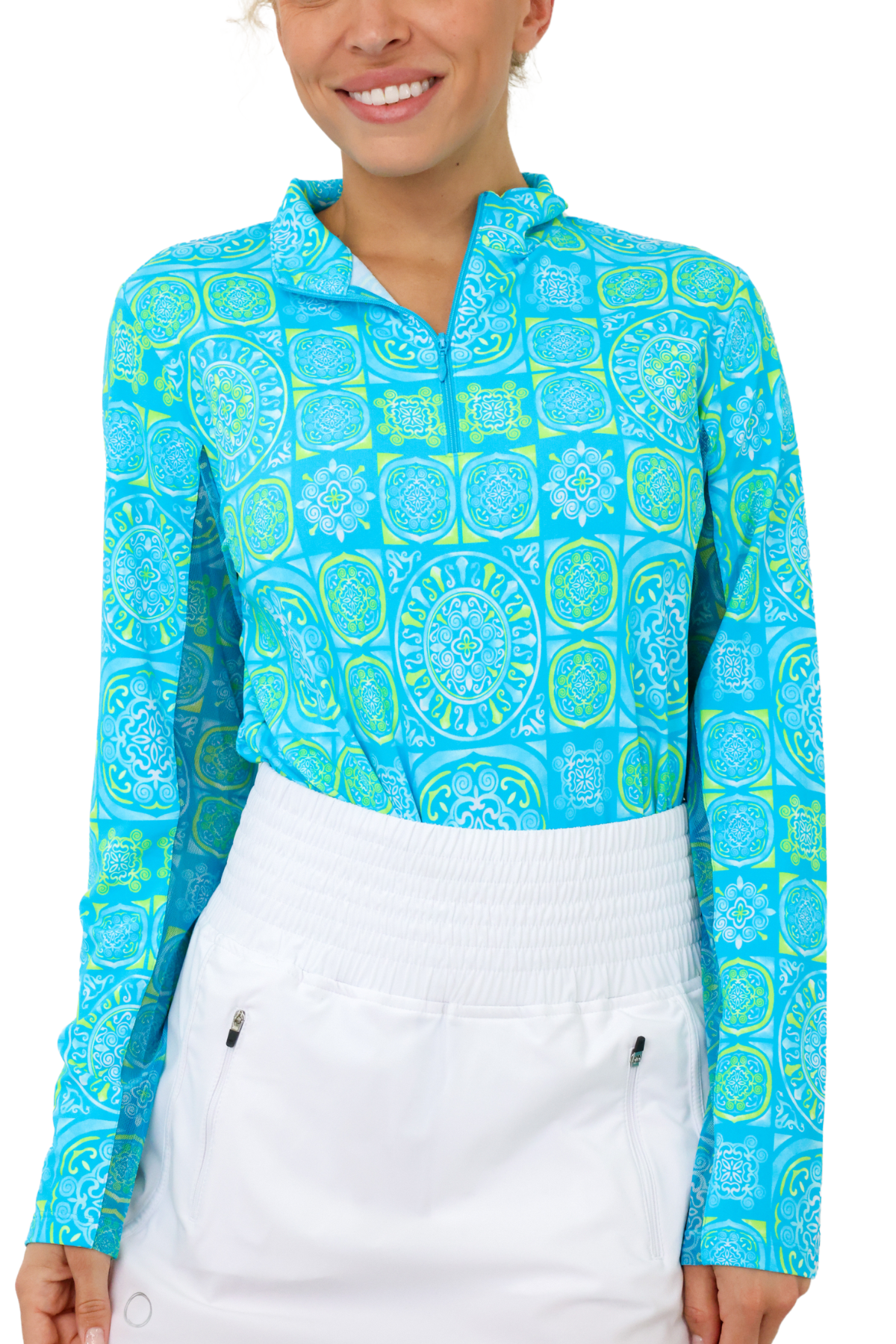 IBKUL Long Sleeve Mock Neck Top
