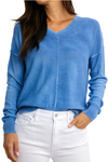 V-Neck Faded Sweater
