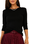 Michael Stars Dora Shine 3/4 Sleeve Tee