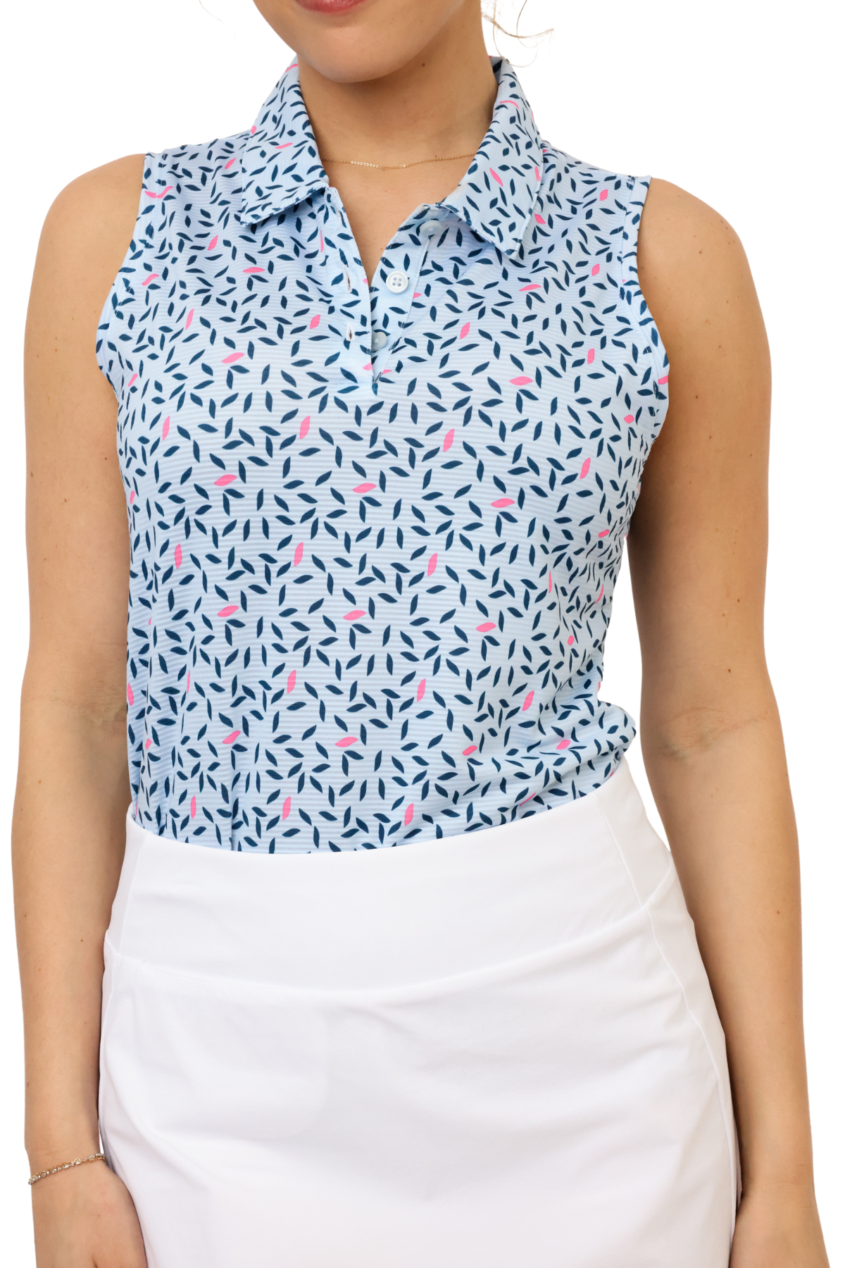 Adidas Ultimate365 Printed Ottoman Sleeveless Polo