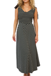 Striped Knit Contrast Dress