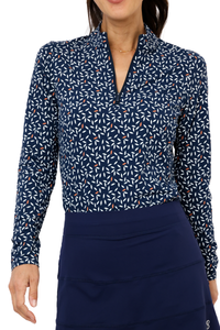 Adidas Ultimate365 Printed Quarter Zip Mock