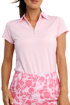 Golftini Short Sleeve Zip Stretch Polo