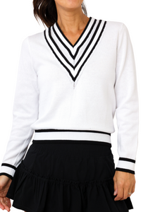 Lucky In Love Victory V-Neck Sweater