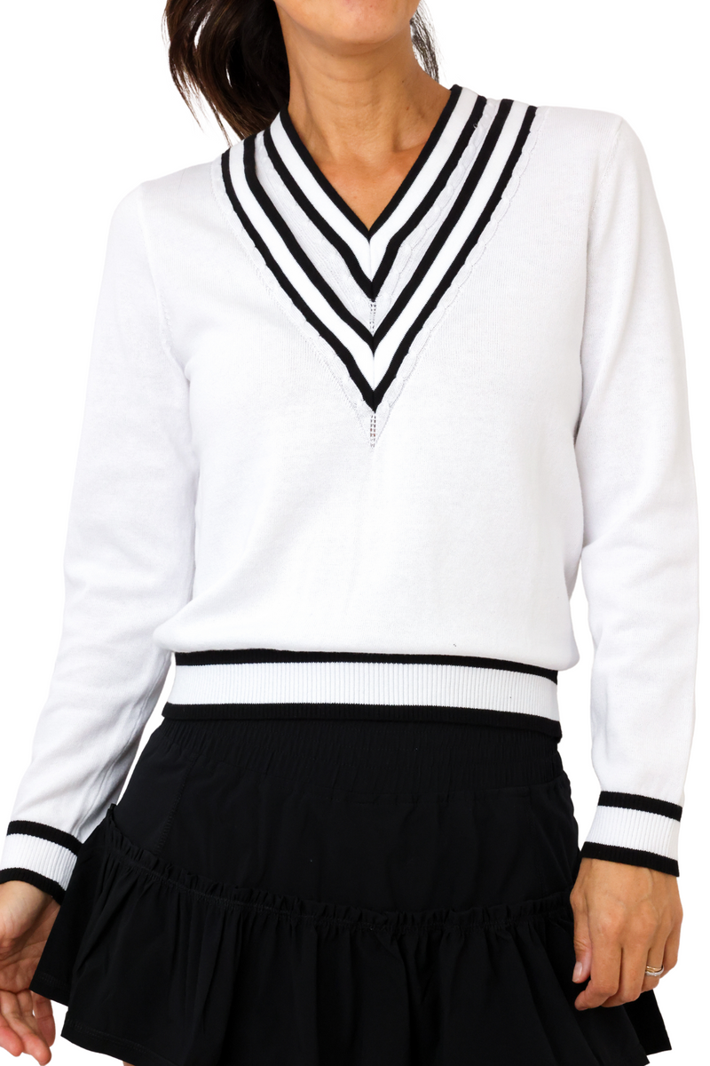 Lucky In Love Victory V-Neck Sweater