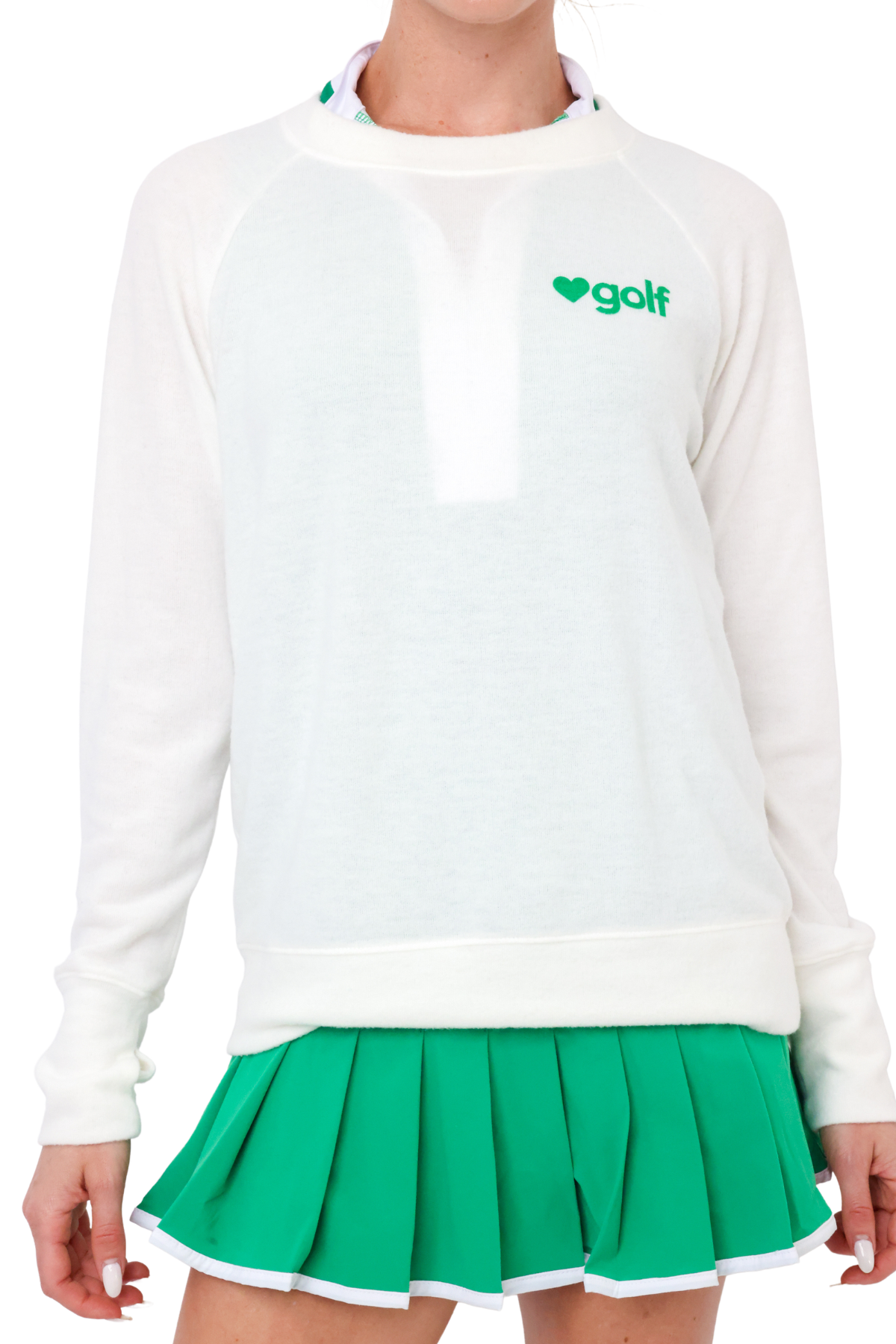 Heart Golf Lightweight Brushed Fleece Pullover Sweater