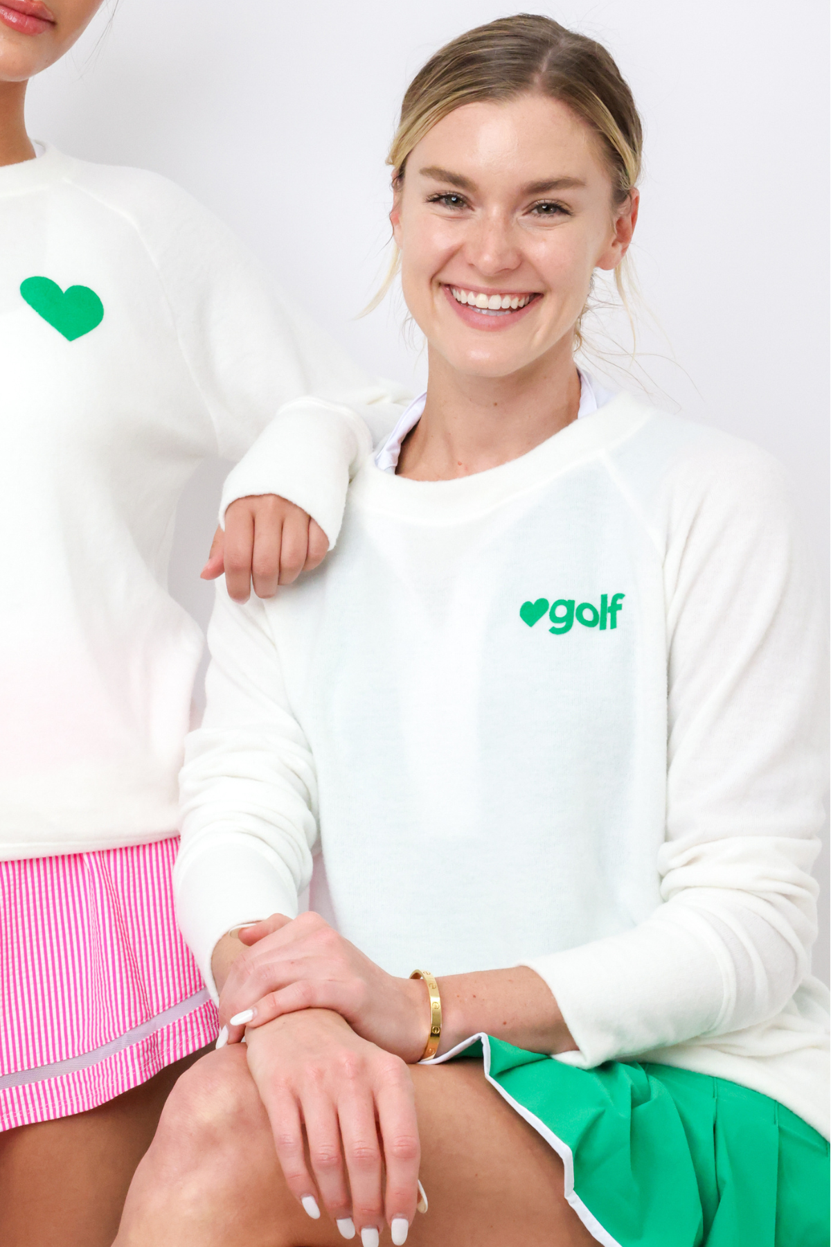 Heart Golf Lightweight Brushed Fleece Pullover Sweater