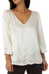 Cobie V-Neck Satin Top