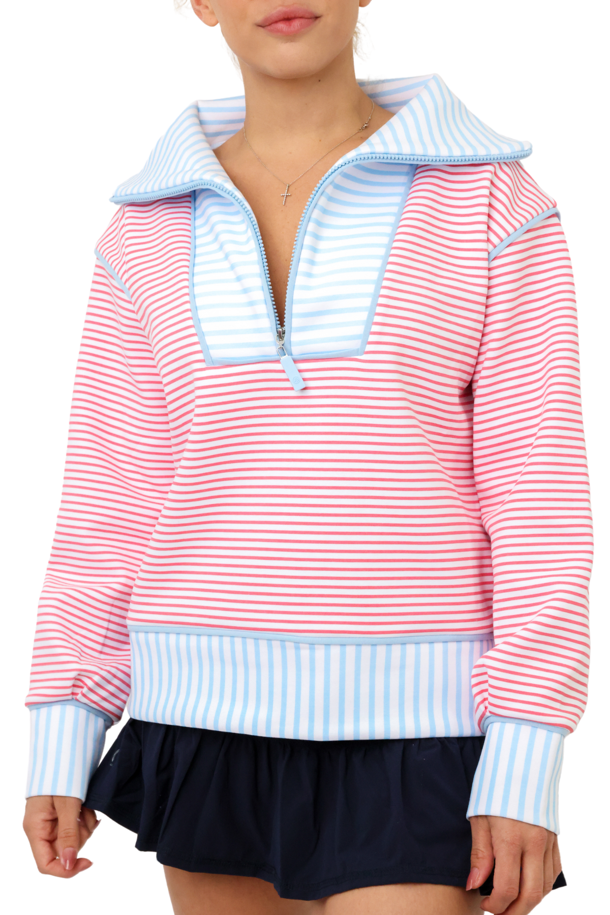 Addison Bay Polished Double Knit Alley Quarter Zip