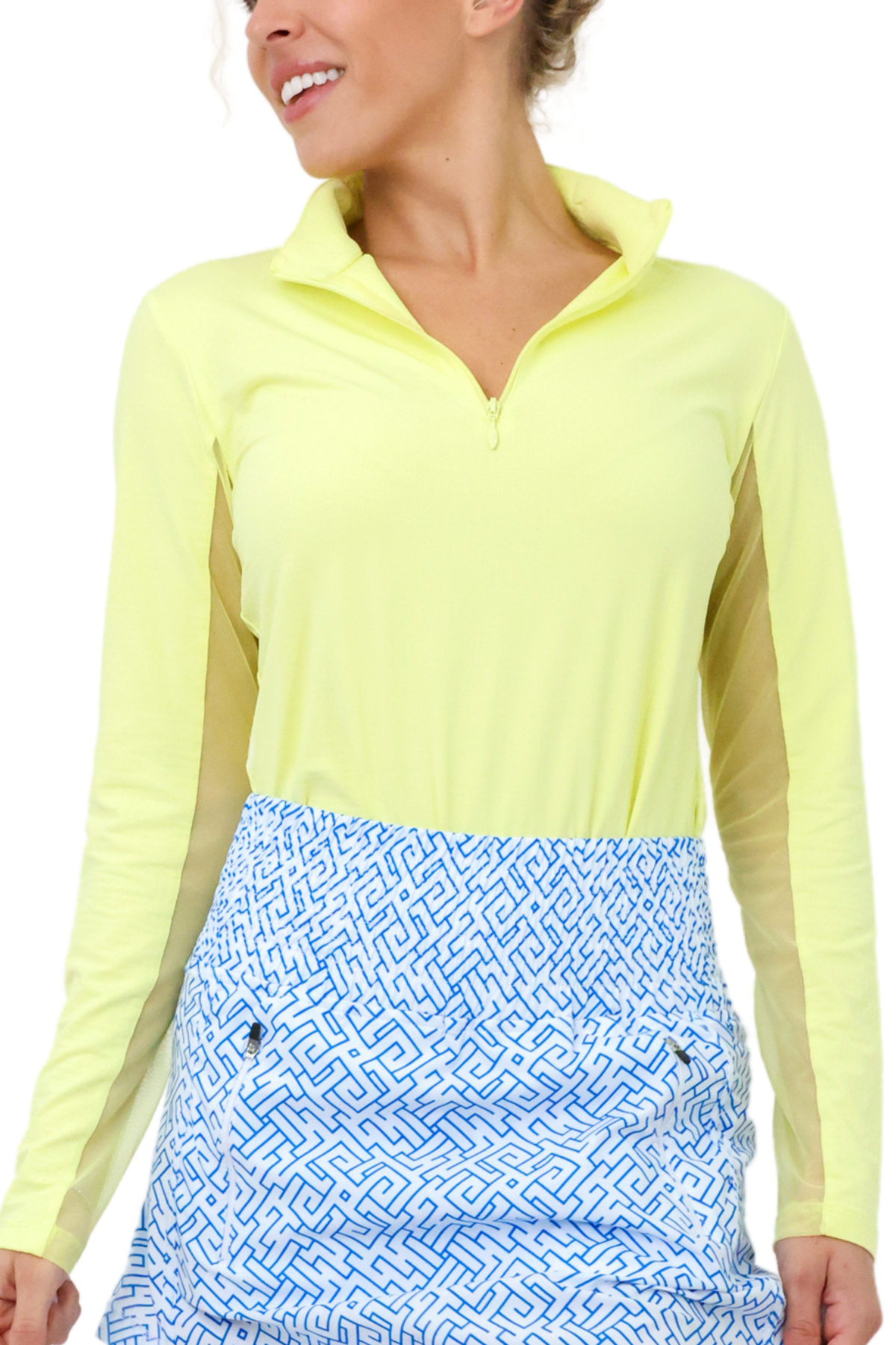 IBKUL Long Sleeve Mock Neck Top