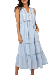 Yvette Embroidered Midi Dress