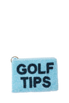 Golf Tips Beaded Coin Purse