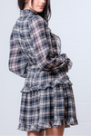Ruffle Plaid Mini Dress