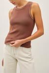 Contrast Line Sweater Tank