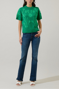 Winsley Floral Embroidered Sweater Top