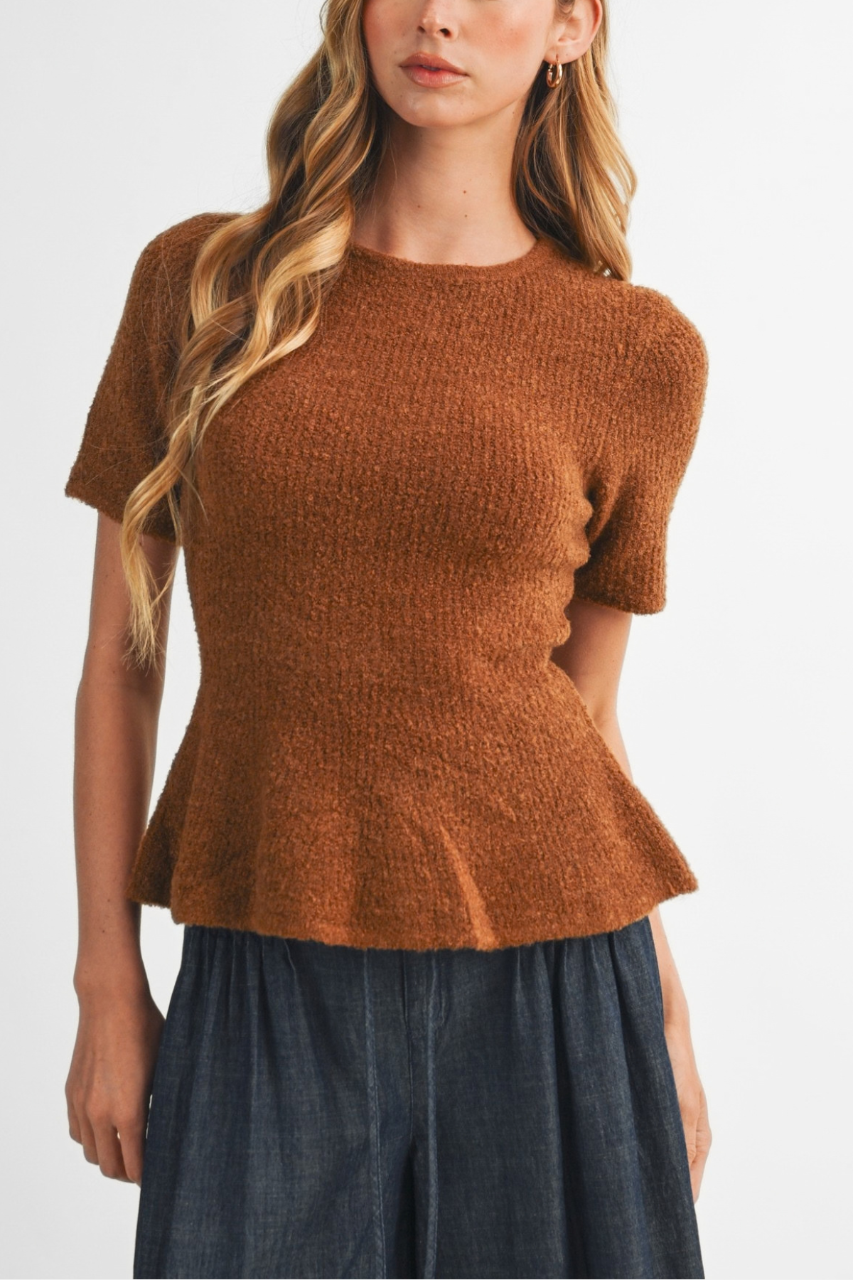 Knit Peplum Top