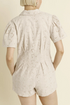 Pleated Twill Romper