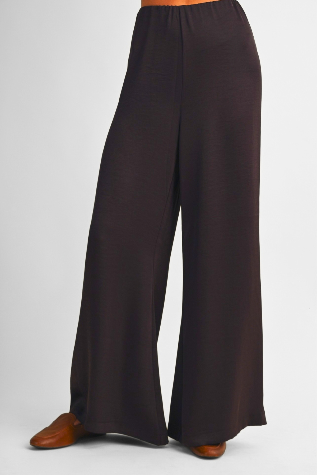 Wide Leg Pull-On Pants