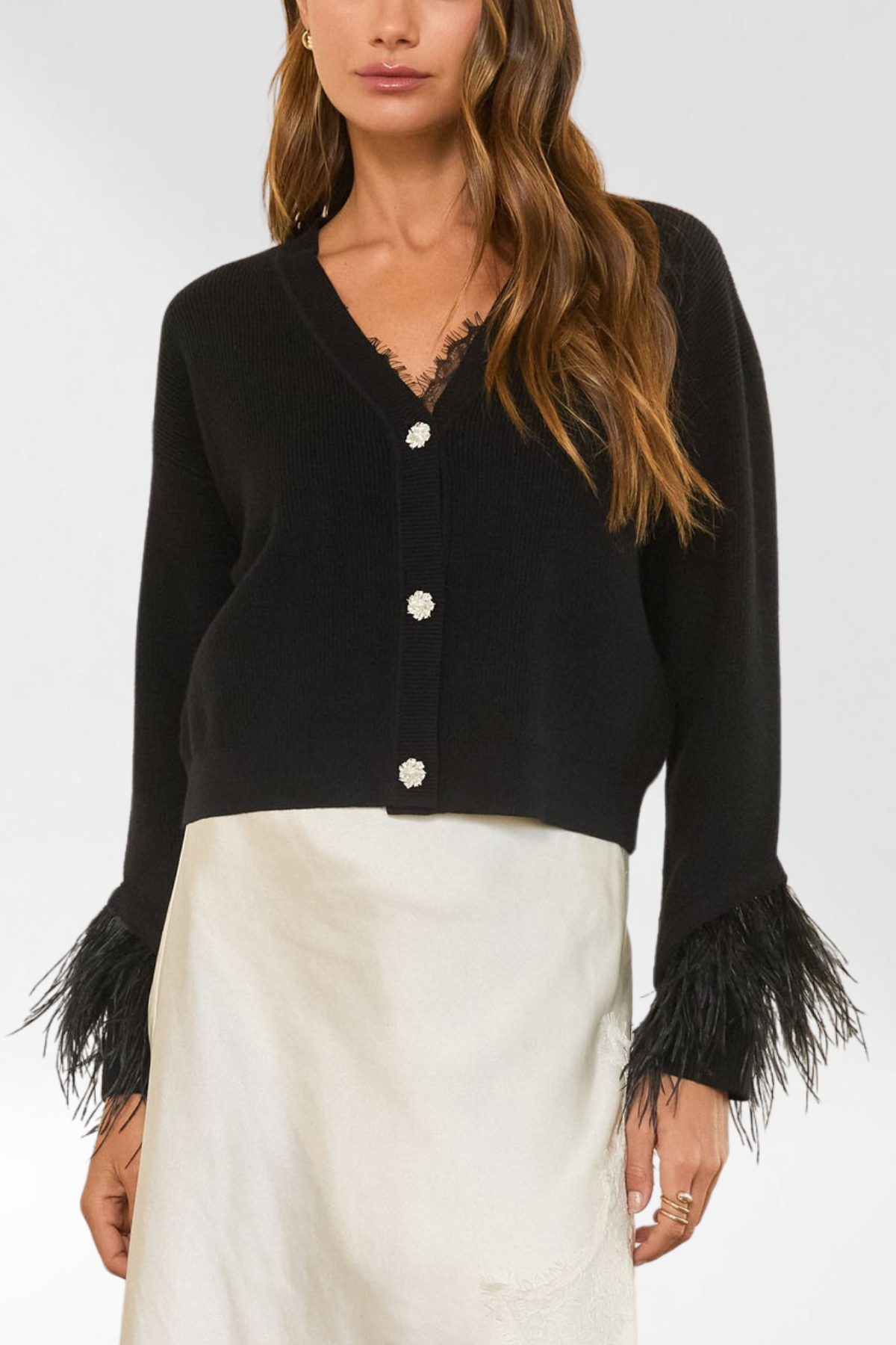 Feather Detail Cardigan