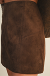Fitted Suede Mini Skirt