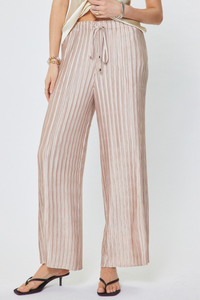 Crinkle Pleated Drawstring Pants