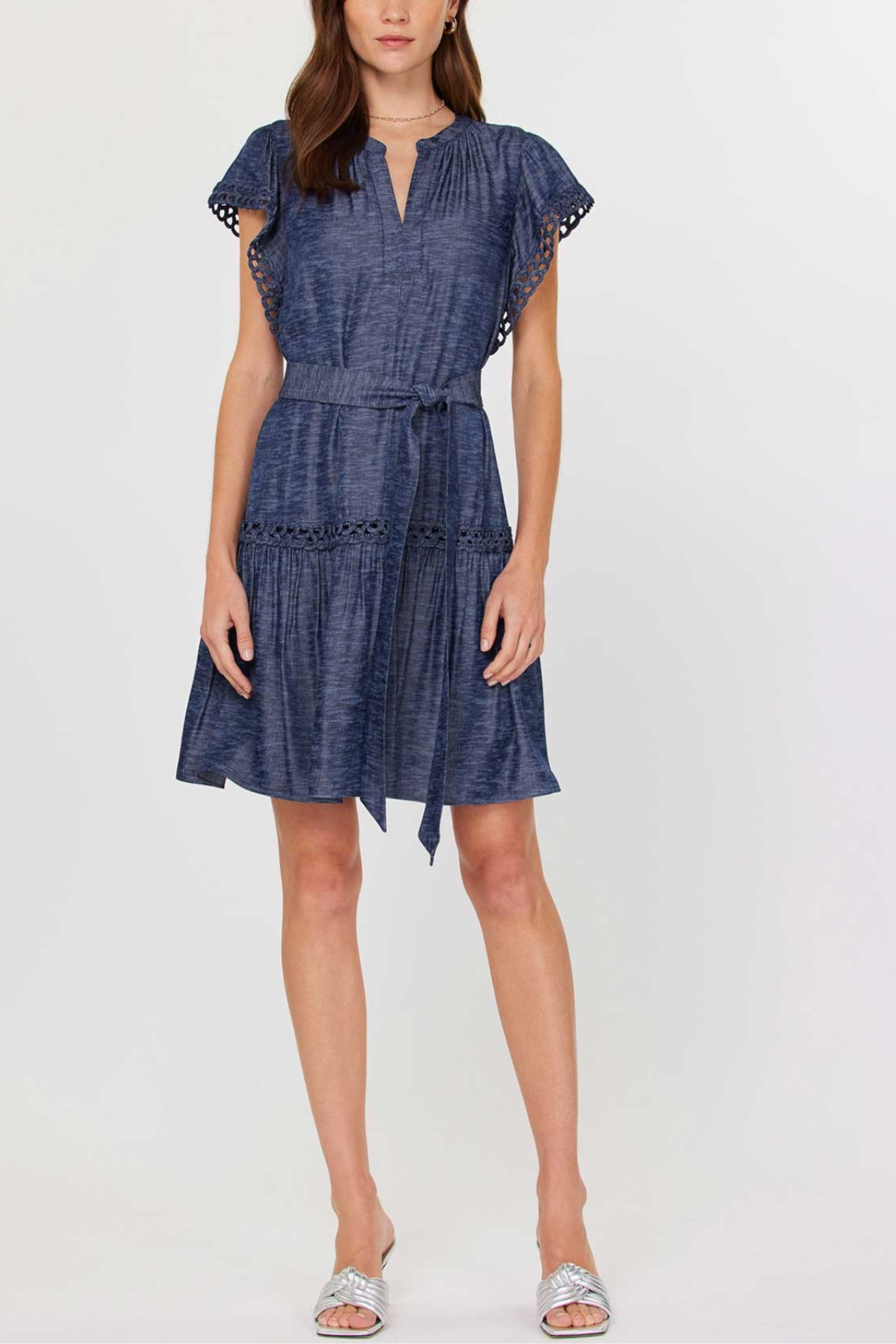 Embroidered Mini Dress