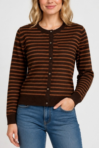 Everyday Striped Cardigan