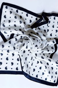 Ivory Paisley Square Scarf