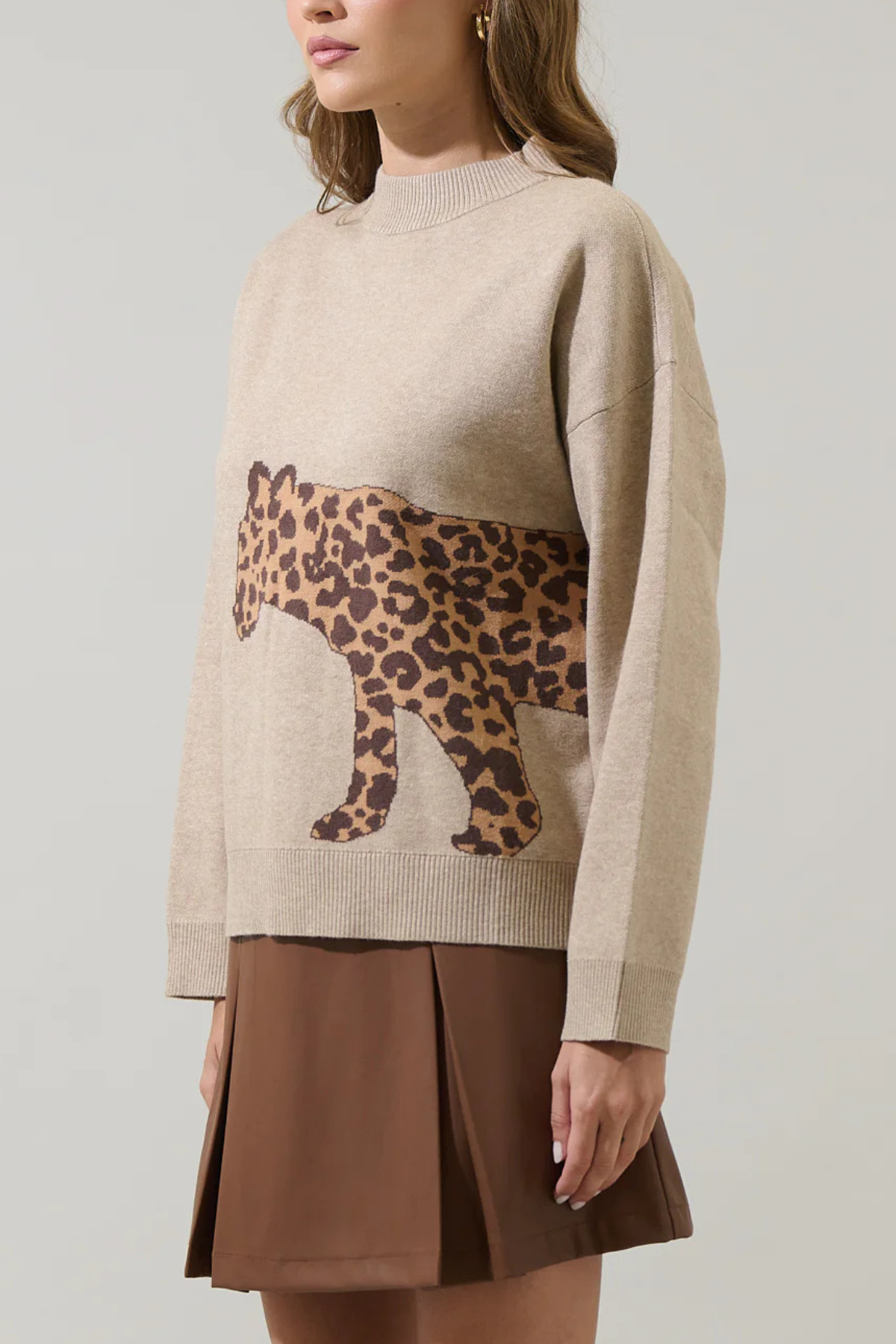 Jazara Leopard Knit Sweater