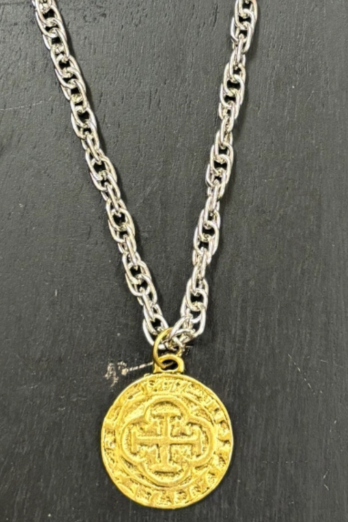 Mixed Metal Pendant Necklace