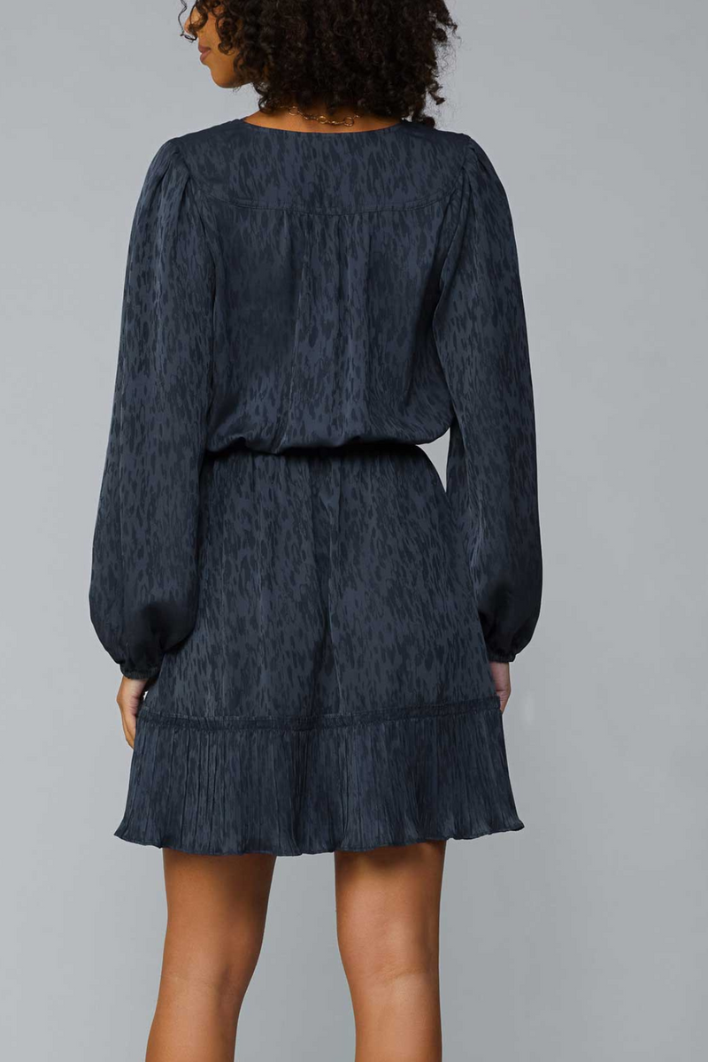 Lace Trim Jacquard Mini Dress