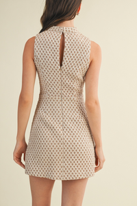 Mock Neck Sleeveless Dress