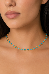 Turquoise Bezel Necklace