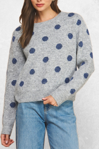 Polka Dot Knit Sweater