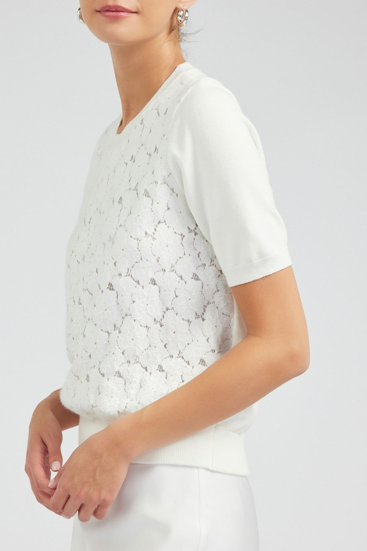 Lace Overlay Top