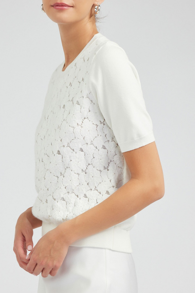 Lace Overlay Top