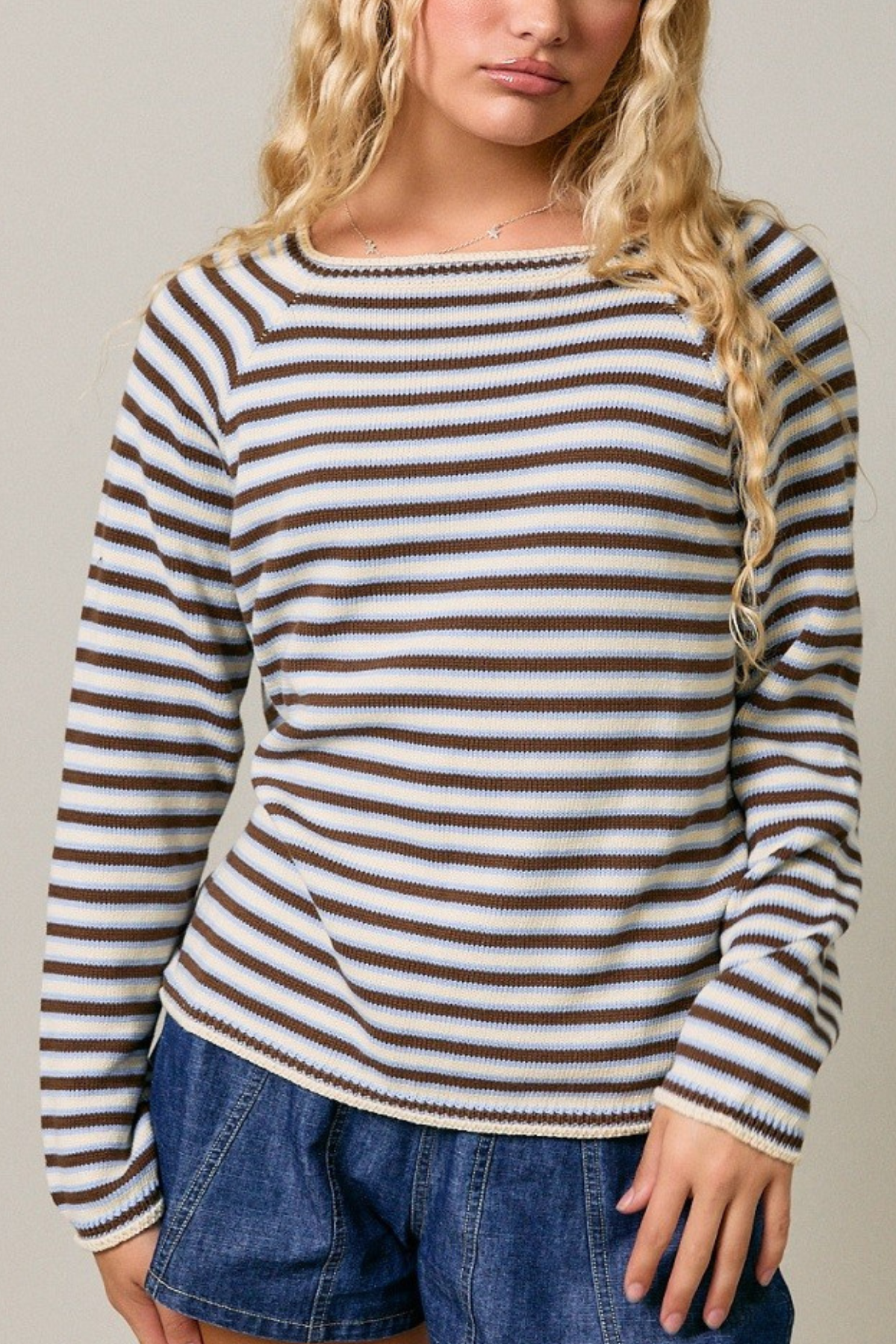 Striped Long Sleeve Sweater