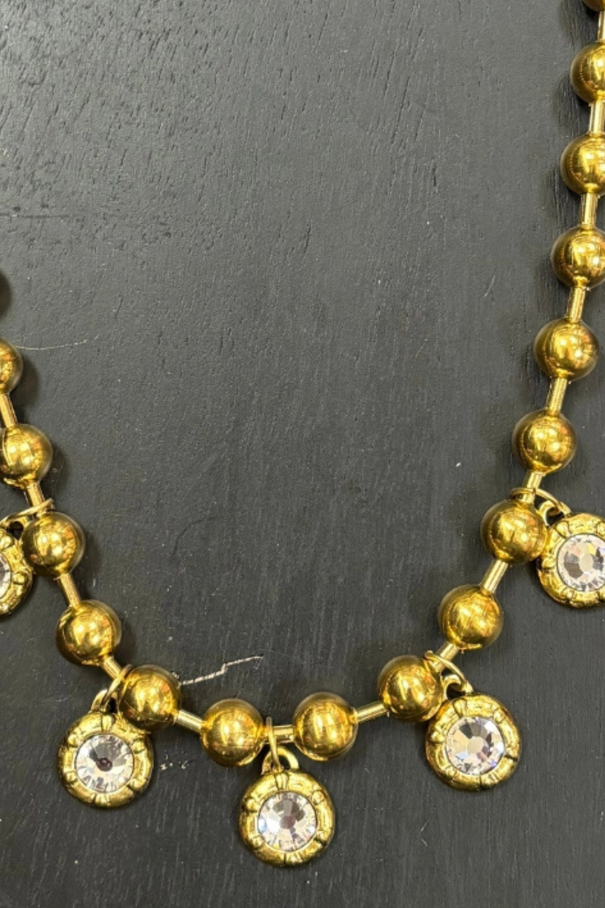 Crystal And Bead Necklace