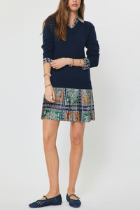 Woven Combo Sweater Dress