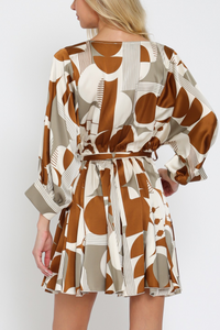 3/4 Dolman Sleeve Mini Dress